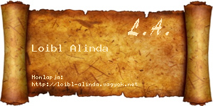 Loibl Alinda névjegykártya